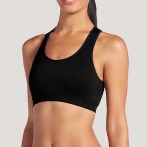 JOCKEY Black Seamless Racer Back Sports Bra